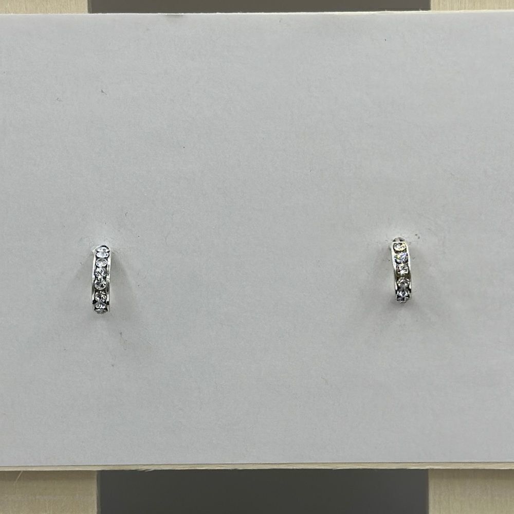 Sterling silver half moon earrings 925